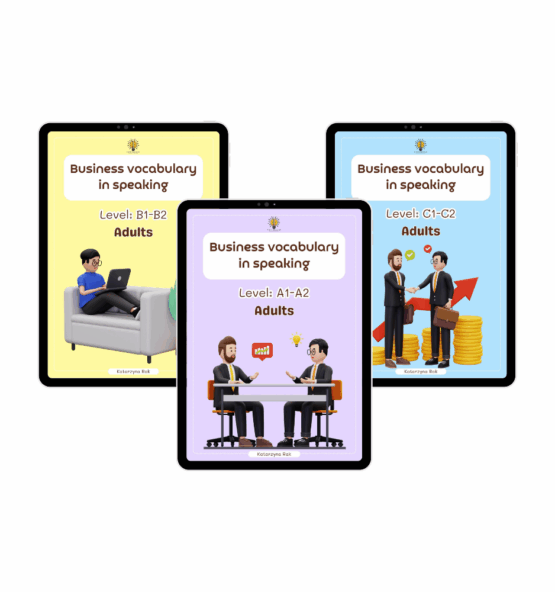 Business vocabulary in speaking. Level A1 C2 555x592