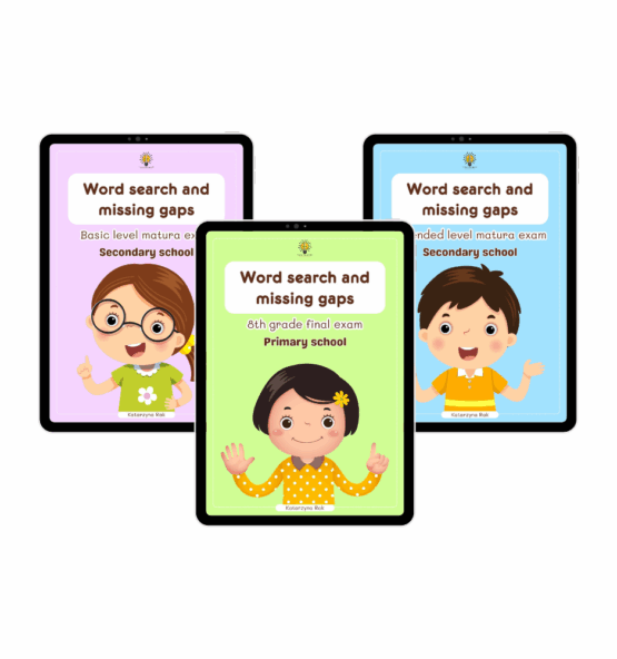 Word search and missing gaps. Primary Secondary school 555x592